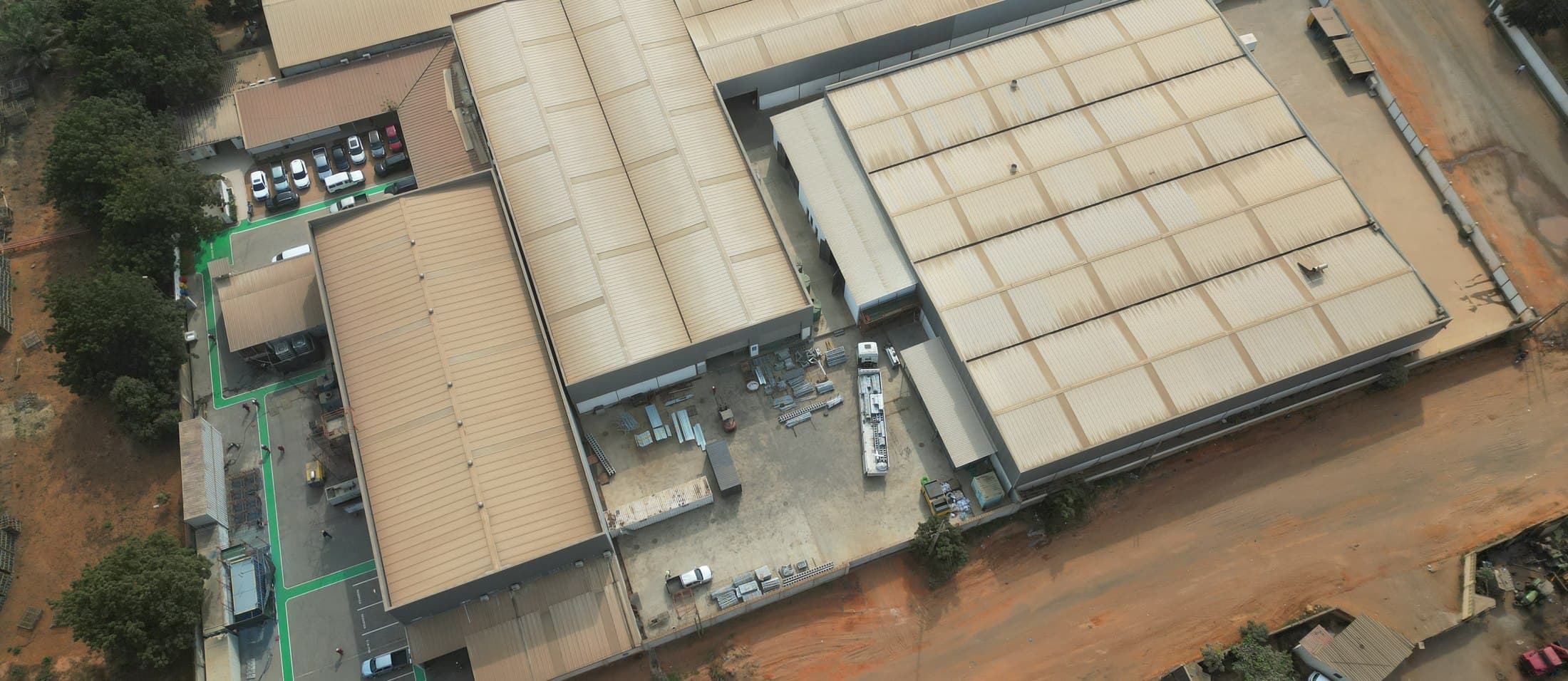 Aerial view of the Petrowork facility in Viana